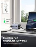 Зарядно устройство Ugreen - DigiNest Pro GaN, 100W, сиво/черно - 2t