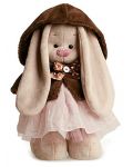 Плюшена играчка Budi Basa - Зайка Ми, с розова рокля и кафяво палто, 32 cm - 1t