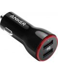 Зарядно за кола Anker - PowerDrive 2, USB-A, 24W, черно - 1t
