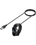 Заряден кабел Techsuit - SmartWatch,  Xiaomi Mi Band 5/6/7, USB, 1 m, черен - 1t