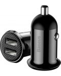 Зарядно за кола Baseus - Grain Pro Car Charger, USB-A, 4.8A, черно - 2t