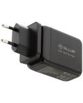 Зарядно устройство Tеllur - GaN, USB-A/C, EU/UK/US, 65W, черно - 4t