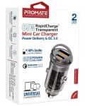 Зарядно за кола ProMate - TransDrive-65W, USB-C, 65W, черно/прозрачно - 3t