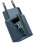 Зарядно устройство Baseus - CCSUP-B03 Super Si, USB-C, 20W, синьо - 4t