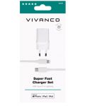 Зарядно устройство Vivanco - 62300, USB-C, 20W, бяло - 4t