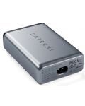 Зарядно устройство Satechi - Dual Travel Charger, USB-A/C, 75W, сиво - 4t