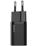 Зарядно устройство Baseus - Super Si QC IC, USB-C, 30W, черно - 2t
