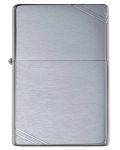 Запалка Zippo - Vintage Brushed Chrome, наклонени черти - 2t