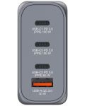 Зарядно устройство Verbatim - GNC-100 GaN 4 Port, USB-A/C, 100W, сиво - 2t