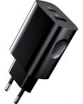 Зарядно устройство Xmart - QC3.0, USB-A/C, 20W, черно - 2t
