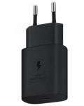 Зарядно устройство Samsung - TA800NBEGEU, USB-C, 25W, черно - 1t