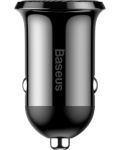 Зарядно за кола Baseus - Grain Pro Car Charger, USB-A, 4.8A, черно - 4t
