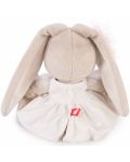 Плюшена играчка Budi Basa - Зайка Ми, бебе, с бяла рокля, 15 cm - 3t