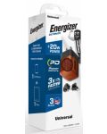 Зарядно устройство Energizer - A20MUWO, USB-C, EU/UK/US, 20W, кафявo - 3t