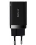 Зарядно устройство Baseus - Super Pro, USB-A/C, 30W, черно - 1t