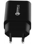 Зарядно устройство Makki - QC18W-BK FC, USB-A, 18W, черно - 5t