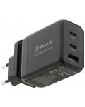 Зарядно устройство Tеllur - GaN, USB-A/C, EU/UK/US, 65W, черно - 1t