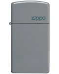 Запалка Zippo - Slim, сива, матирана - 2t
