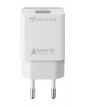 Зарядно устройство Cellularline - 4679, USB-A, 15W, бяло - 1t