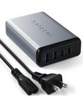 Зарядно устройство Satechi - Dual Travel Charger, USB-A/C, 75W, сиво - 6t