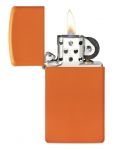 Запалка Zippo Slim - оранжева, матирана - 2t