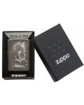 Запалка Zippo - Black Ice, череп, гравирана - 3t