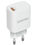 Зарядно устройство Canyon - H-18-01, USB-A, 18W, бяло - 1t