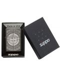 Запалка Zippo - Black Ice, компас, лазерна гравюра - 3t
