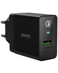 Зарядно устройство Anker - PowerPort 1, USB-A, 18W, черно - 1t
