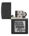 Запалка Zippo - калаено лого, черна - 2t