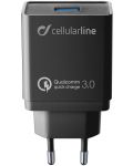 Зарядно устройство Cellularline - 6074, 18W, черно - 1t