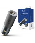 Зарядно за кола 3mk - Hyper Car Charger 100W, черно - 1t