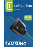 Зарядно устройство Cellularline - Super Fast PD, USB-C, 25W, черно - 4t