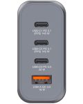 Зарядно устройство Verbatim - GNC-140 GaN 4 Port, USB-A/C, 140W, сиво - 2t