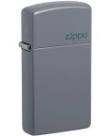 Запалка Zippo - Slim, сива, матирана - 1t