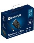 Зарядно устройство Motorola - TurboPower, USB-A/C, 50W, черно - 6t