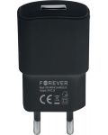Зарядно устройство Forever - TC-01, USB-A, кабел USB-C, 2A, черно - 2t