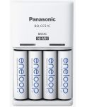 Зарядно и батерии Panasonic - Eneloop Basic, R6/AA 2000 mAh, 4 броя - 3t