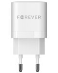 Зарядно устройство Forever - TC-05, USB-A/C, 33W, бяло - 3t
