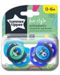 Залъгалки Tоmmee Tippee - Fun Style, 0-6 м, котка/куче, 2 броя - 1t