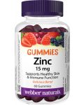 Zinc Gummies, 15 mg, 60 таблетки, Webber Naturals - 1t