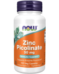 Zinc Picolinate, 50 mg, 120 капсули, Now - 1t