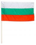 Знаме на България с дървена дръжка - 40 х 66 cm - 2t