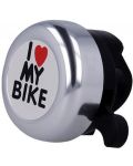 Звънец за велосипед Forever - I love my bike, сив - 2t