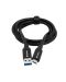 Кабел Verbatim - 2075100185, USB-A/USB-C, 1 m, черен - 1t