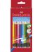 Цветни моливи Faber-Castell - 12 броя, изтриваеми - 1t