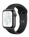 Смарт часовник Apple Nike + S4 - 44mm, сив, черна силиконова каишка - 1t