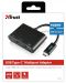 Адаптер Trust - Multiport, USB-C, черен - 6t