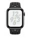 Смарт часовник Apple Nike + S4 - 44mm, сив, черна силиконова каишка - 2t