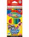 Акварелни цветни моливи - Комплект от 12 цвята с четка - 1t